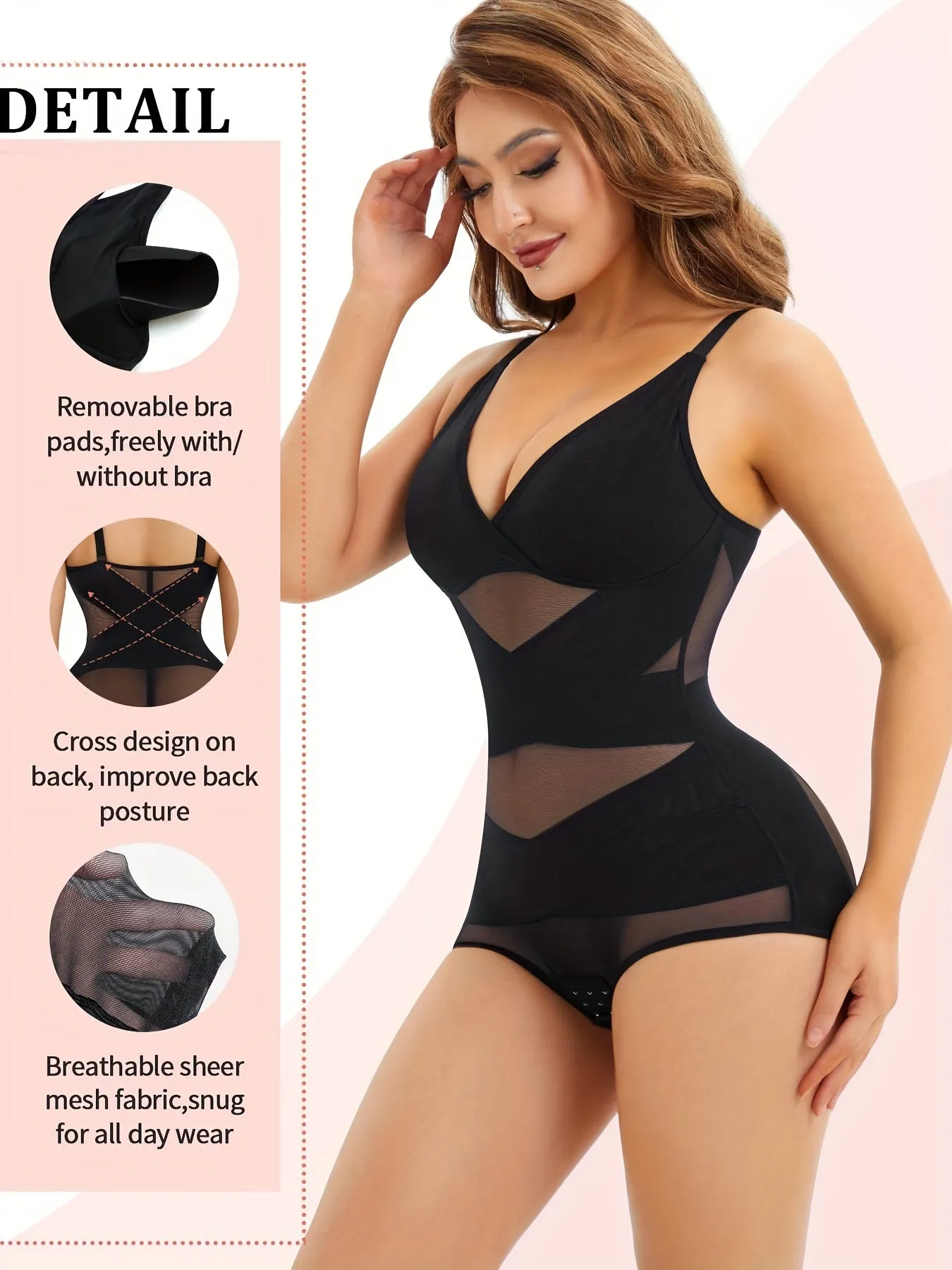 Tummy Control Butt Lifting Deep Vear & Shapewear Body suit