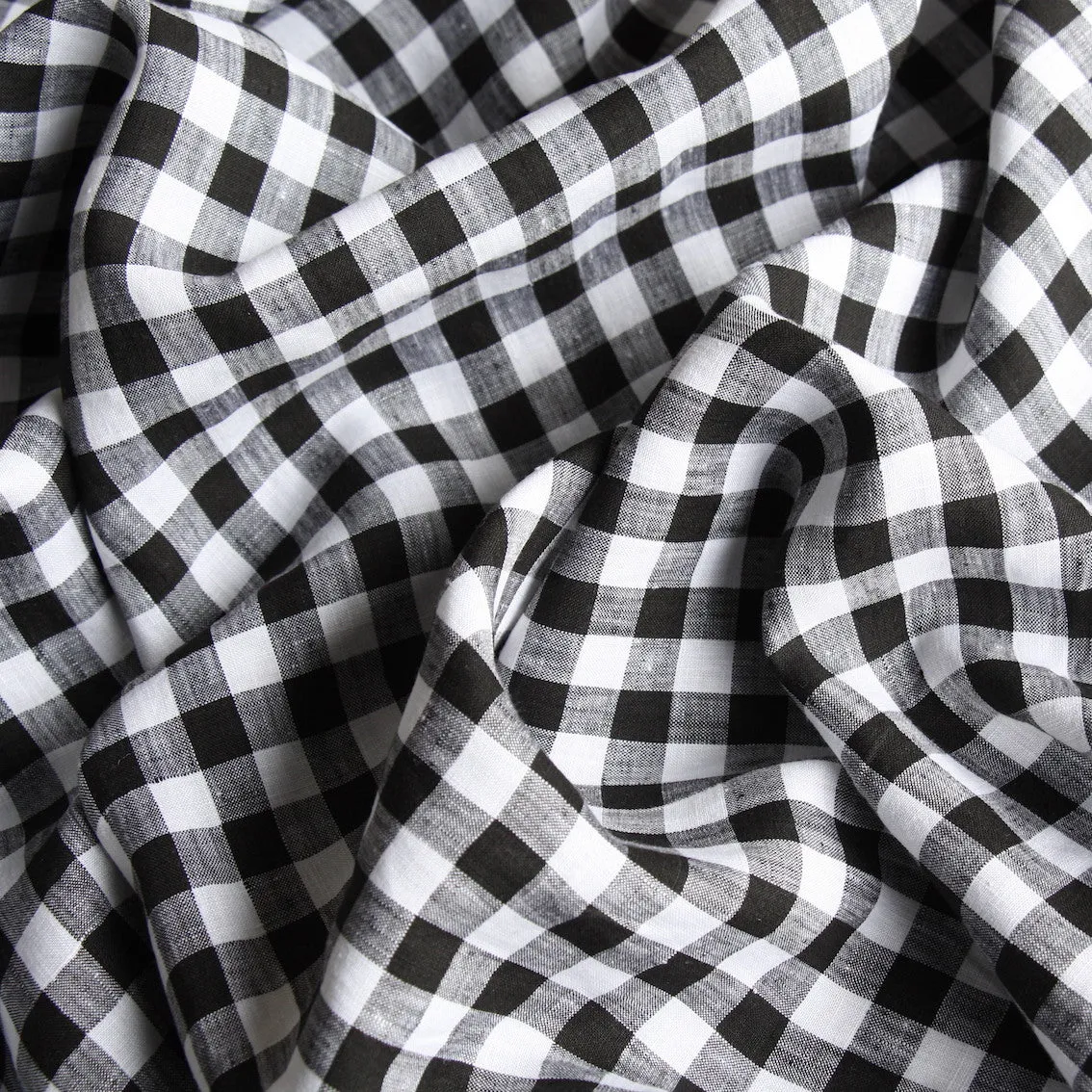 Uma Check Black - Gingham Linen