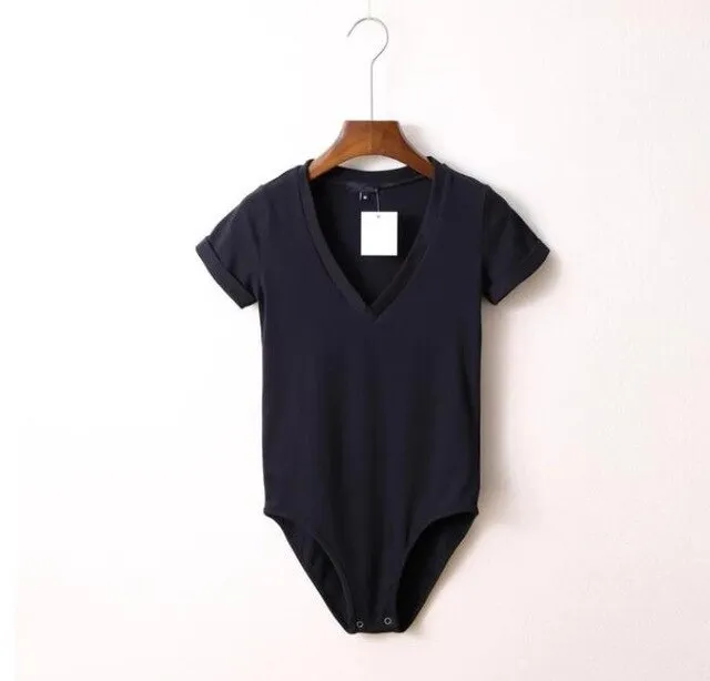 V-Neck T-Shirt Bodysuit