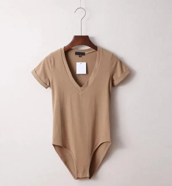 V-Neck T-Shirt Bodysuit