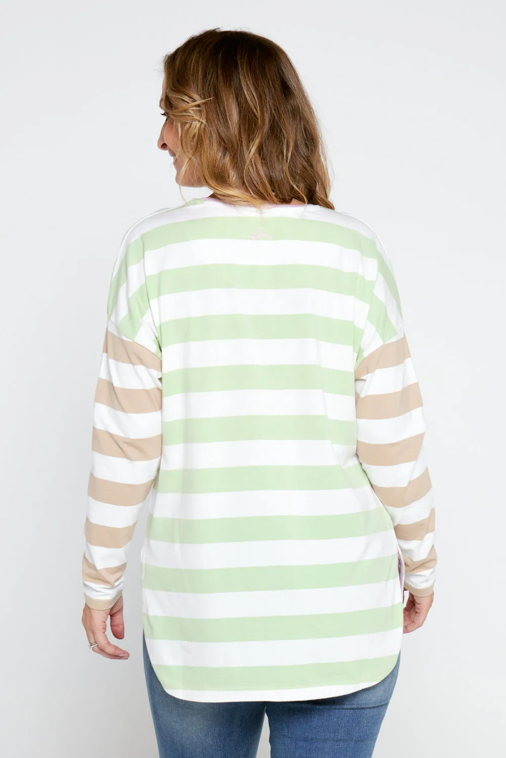 Vista Long Sleeve Tee - Pearl/Pink/Cream