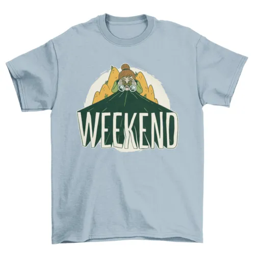 Weekend Camping Girl Tee