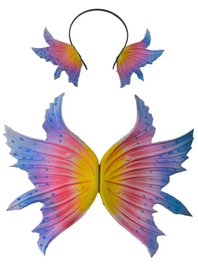 Whimsical Fairy Wings and Headpiece Deluxe Set