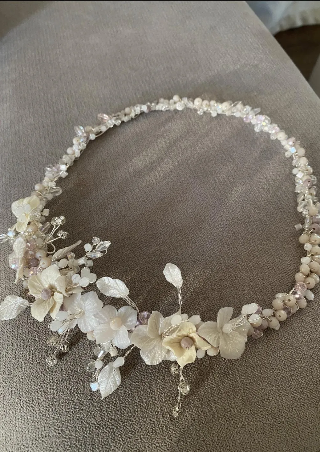 Whimsical Floral Crystal Headband