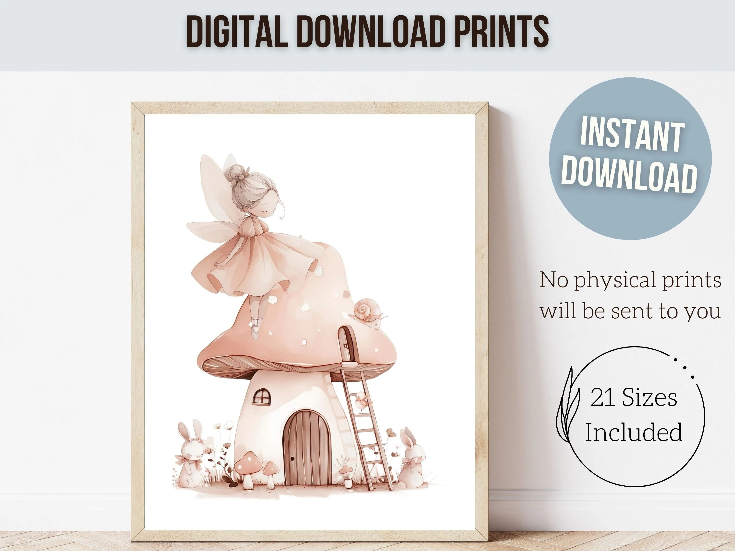 Whimsical Wildflower Fairy Nursery Prints - Set 6