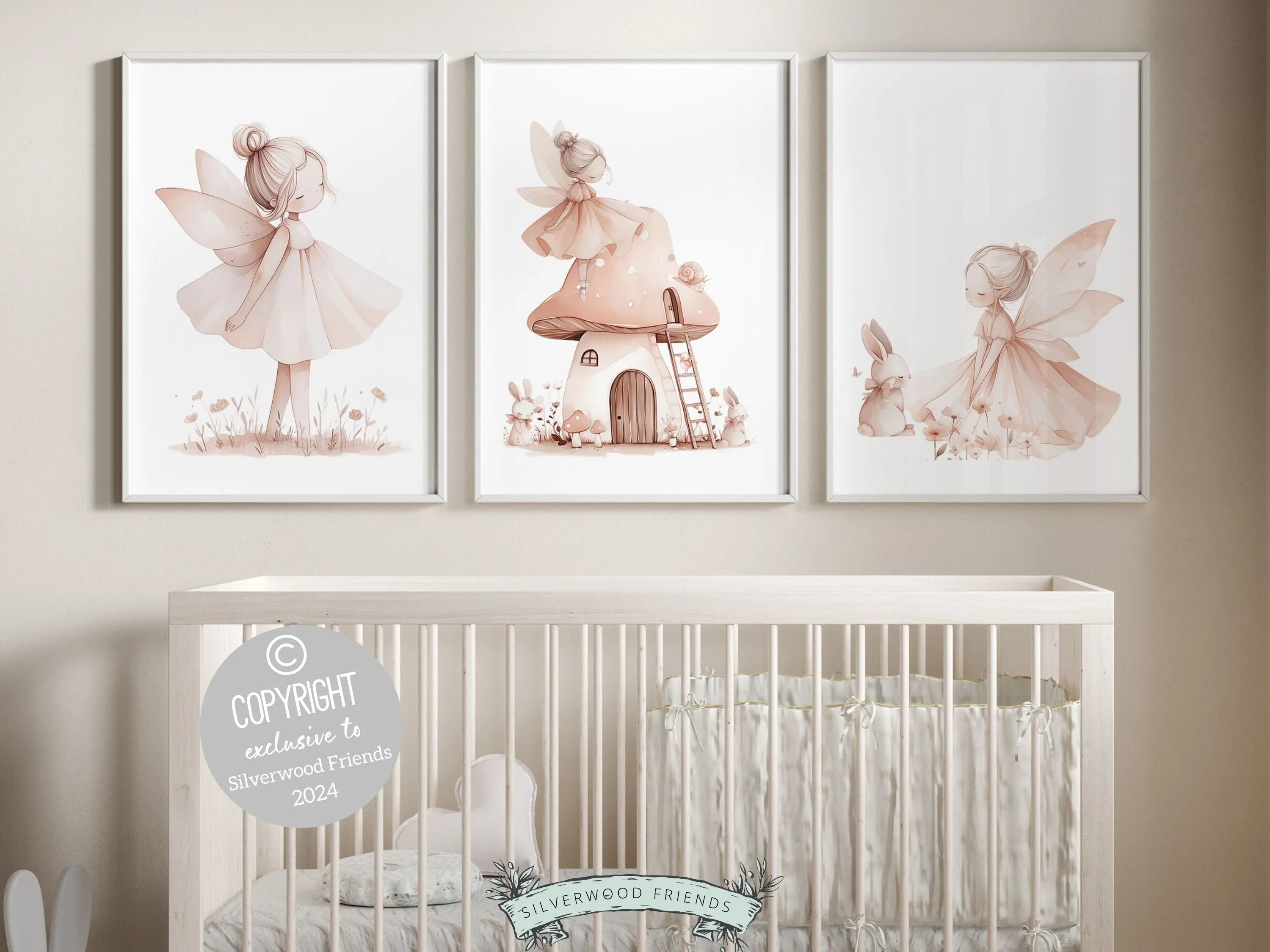 Whimsical Wildflower Fairy Nursery Prints - Set 6