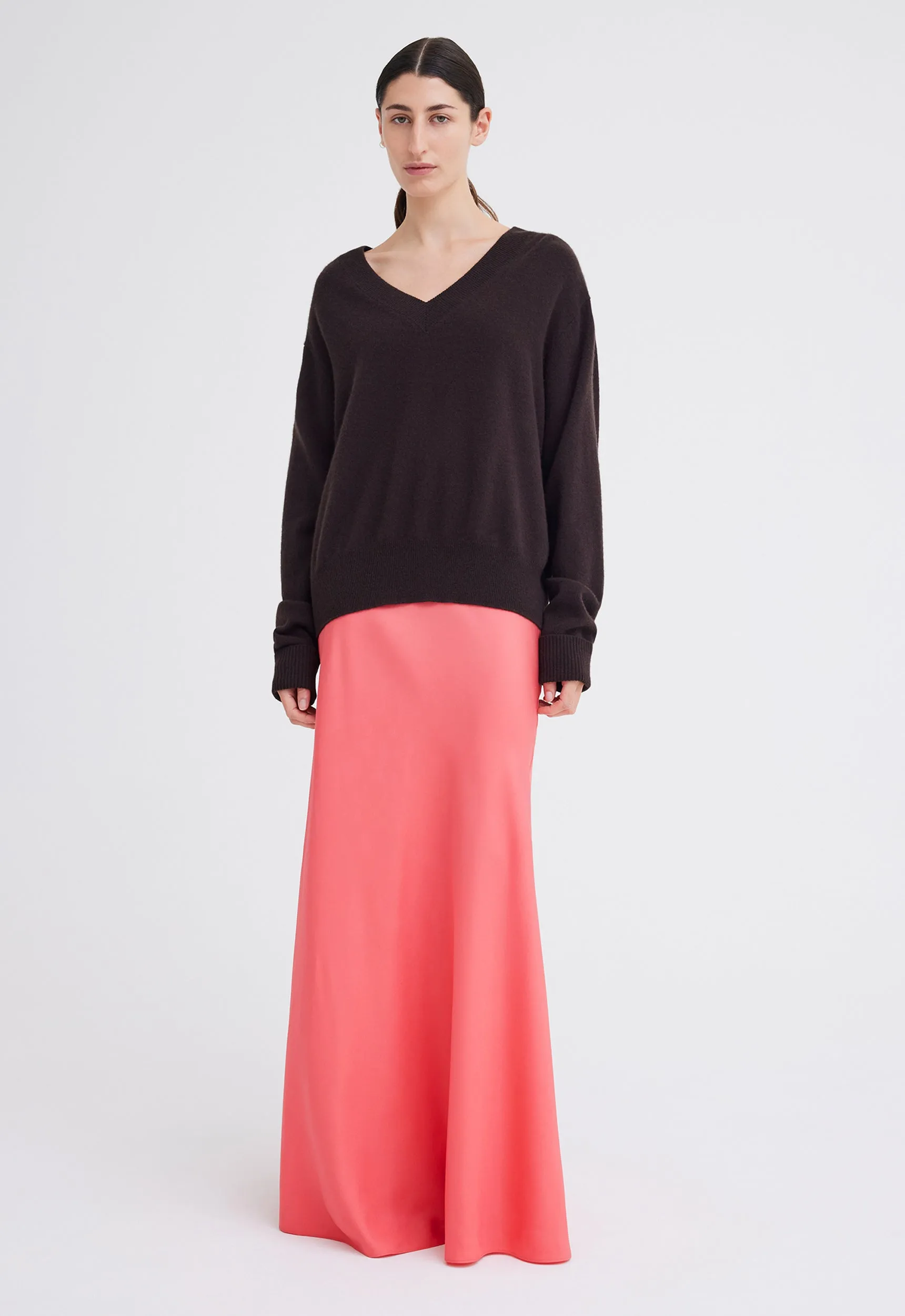 Wick Silk Maxi Skirt - Cilla Pink