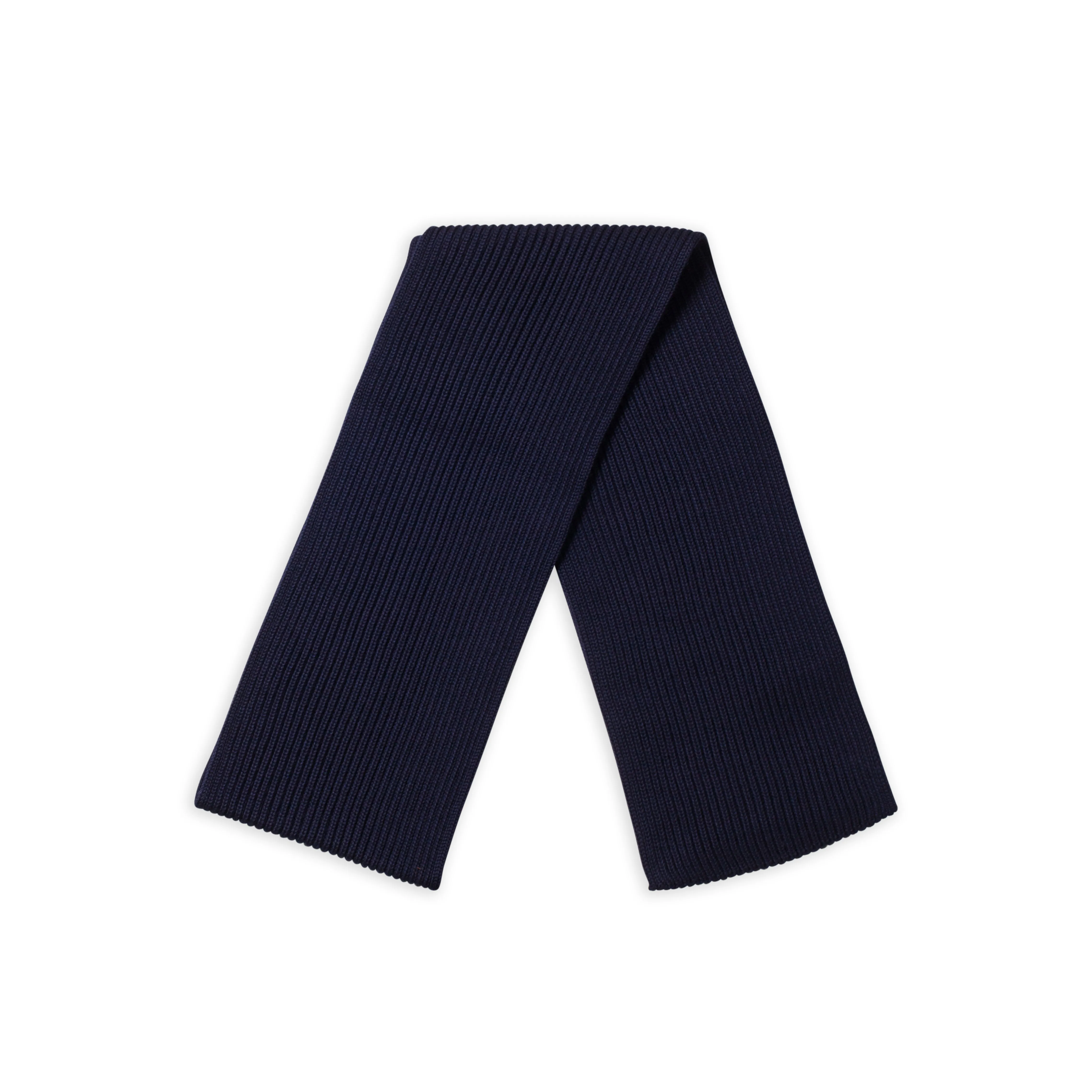 Wide Scarf Navy Blue