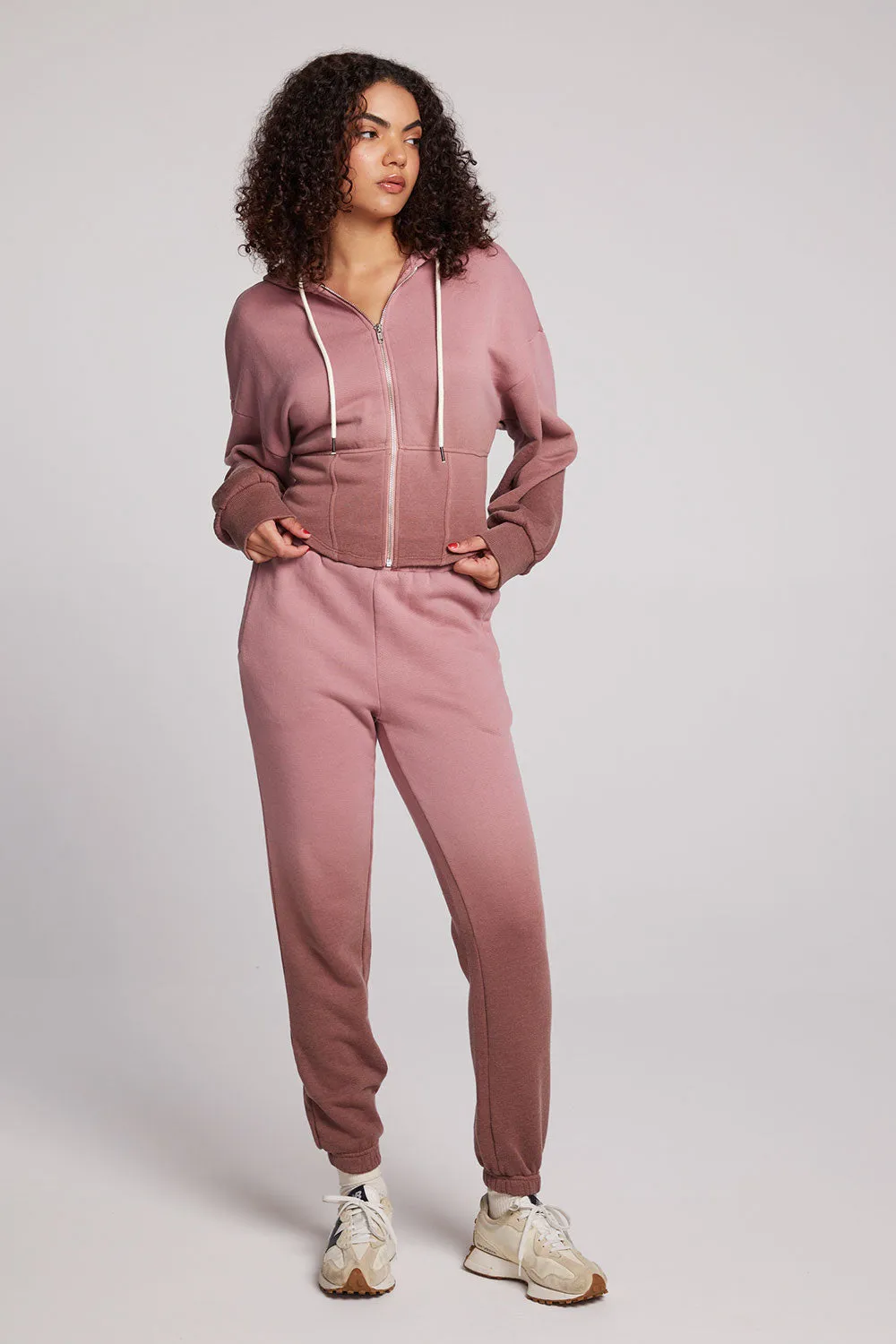 Wilshire Mauve Rose/Coco Brown Dip Dye Joggers