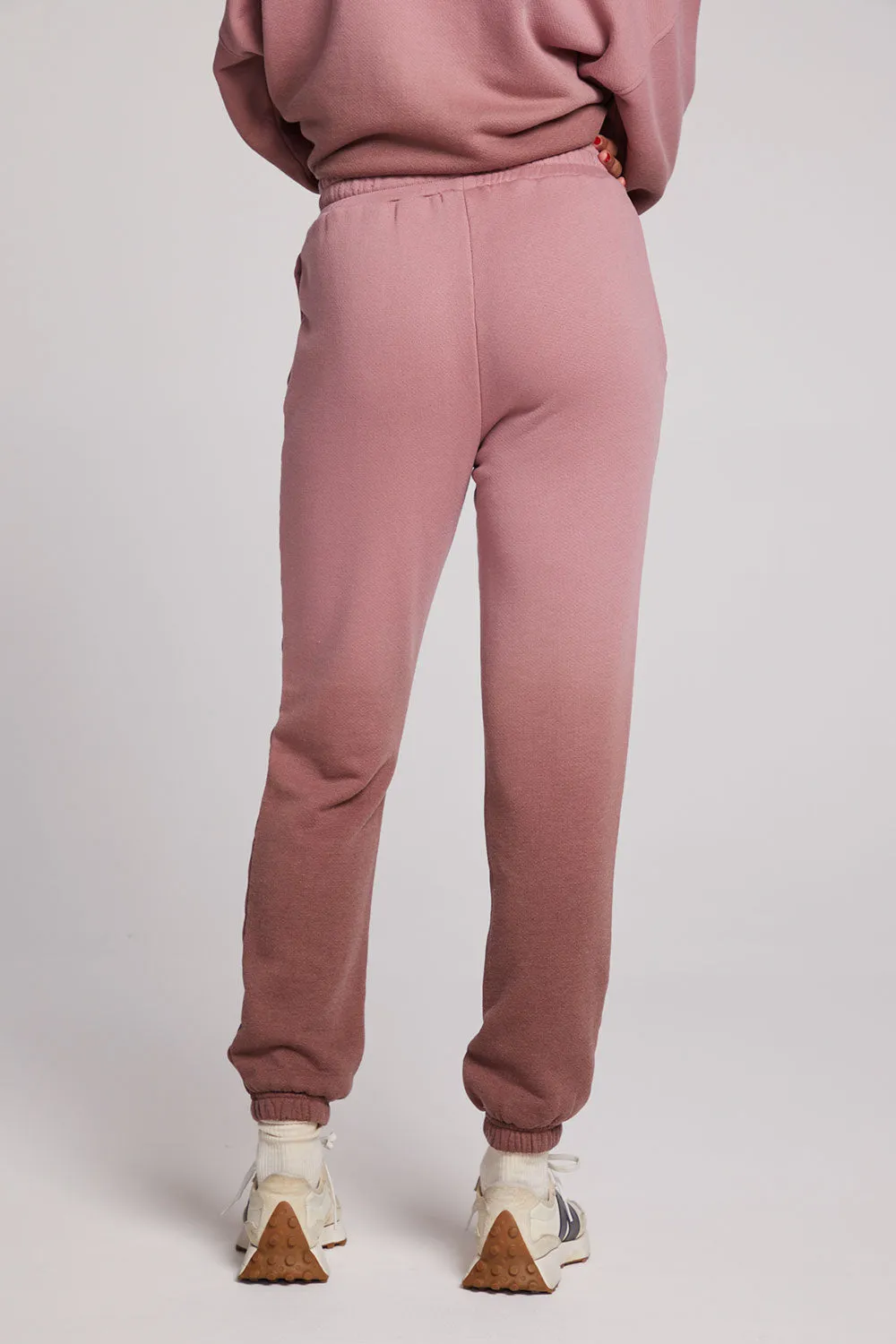 Wilshire Mauve Rose/Coco Brown Dip Dye Joggers