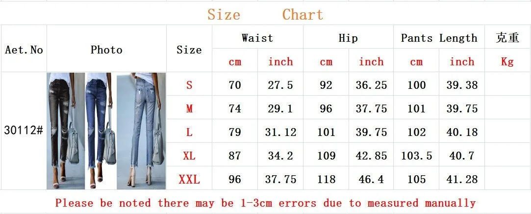 Women Fashion Denim Daily Cutout Pants