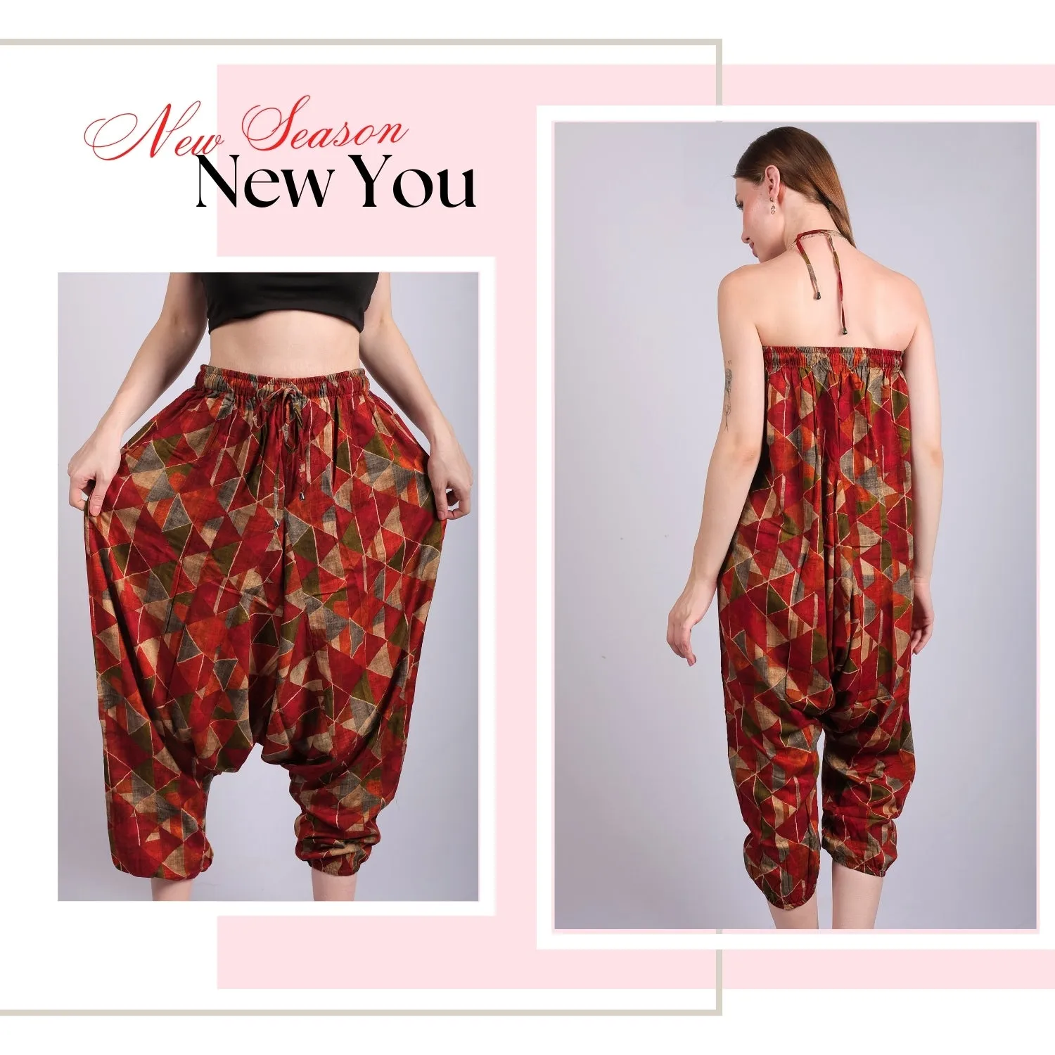 Women's Boho Harem Pants – Stylish & Beach Wear