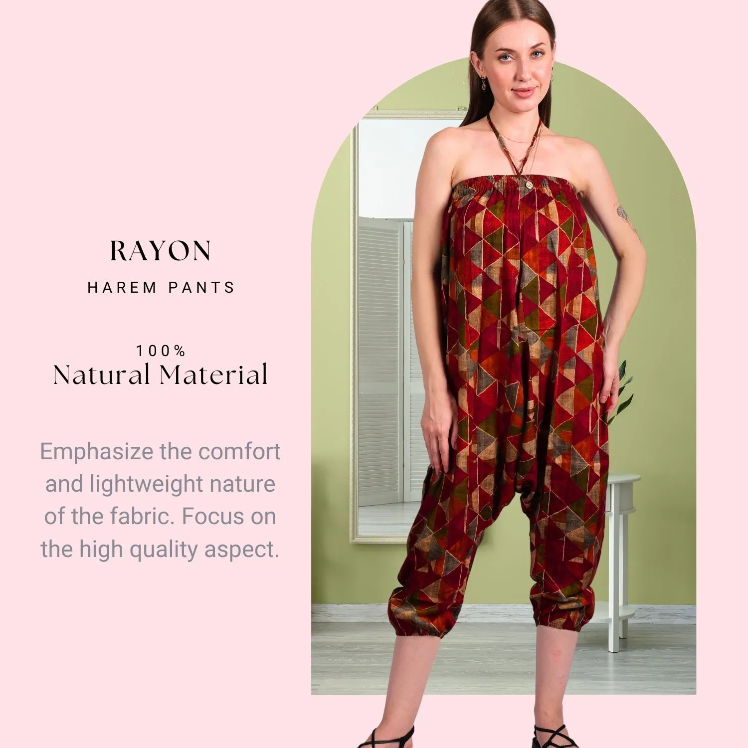 Women's Boho Harem Pants – Stylish & Beach Wear