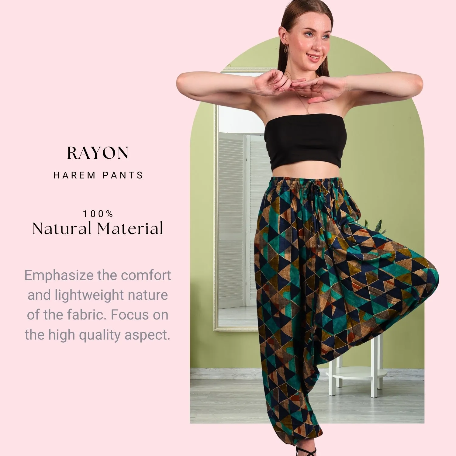 Women's Boho Harem Pants – Stylish & Beach Wear