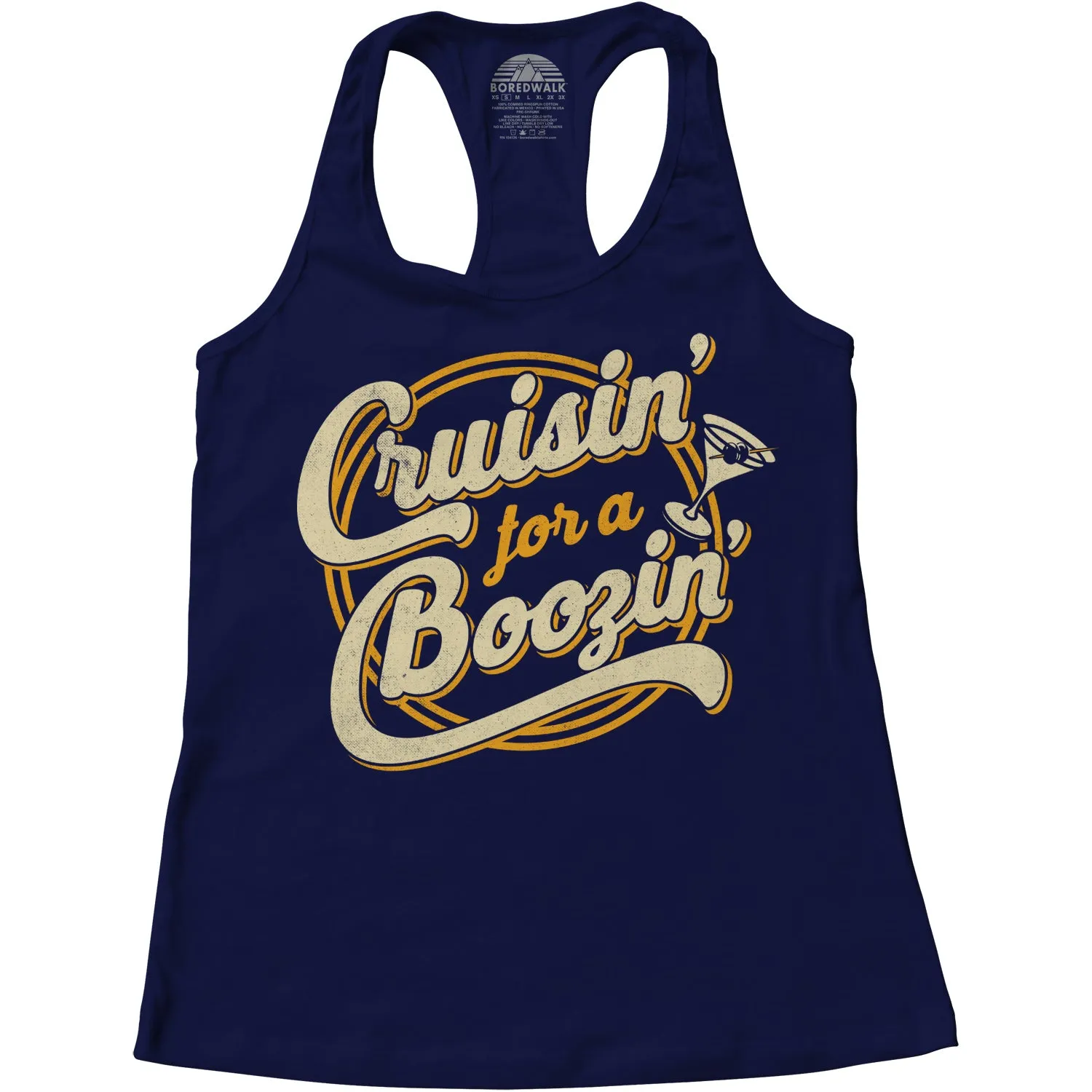 Women's Cruisin for a Boozin Racerback Tank Top