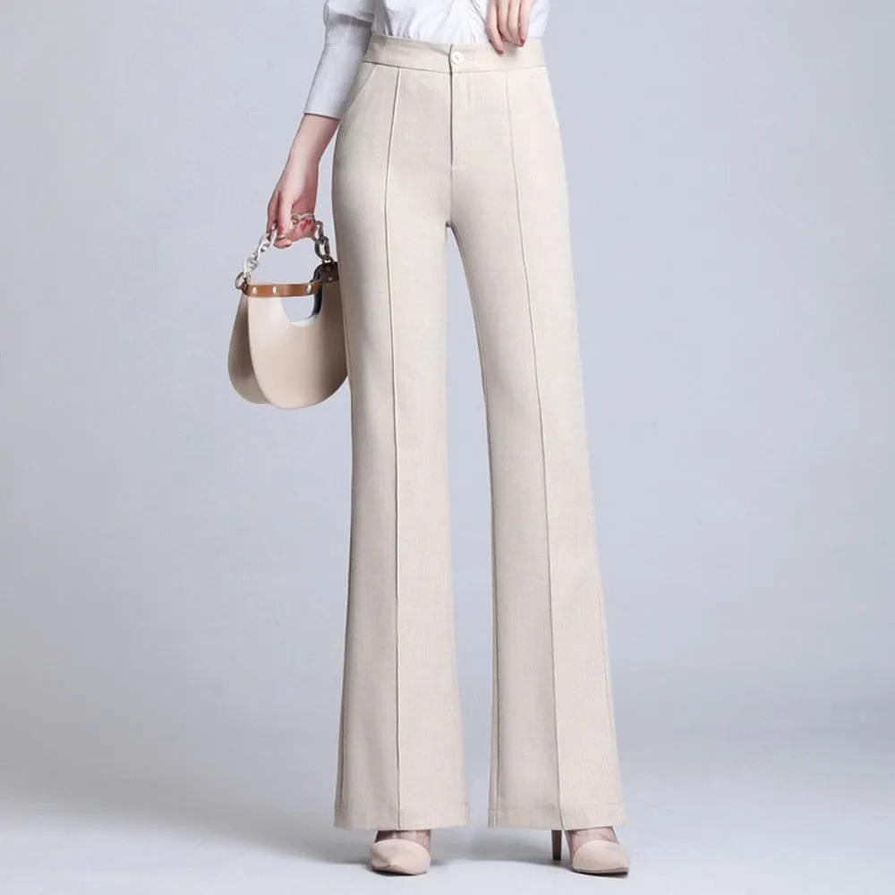 Women's High Waist Flared Trousers Plus Sizes