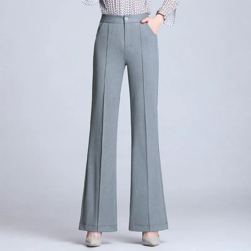 Women's High Waist Flared Trousers Plus Sizes