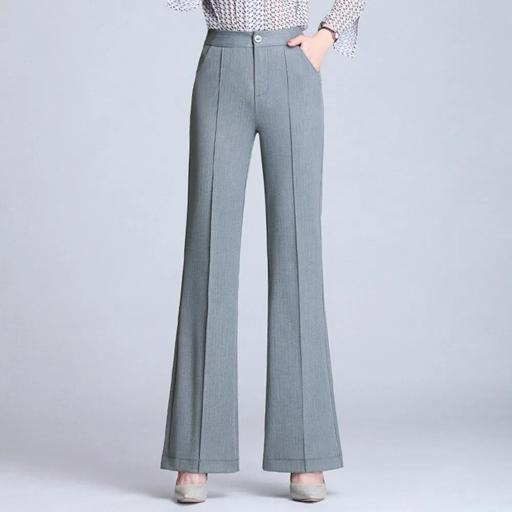 Women's High Waist Flared Trousers Plus Sizes