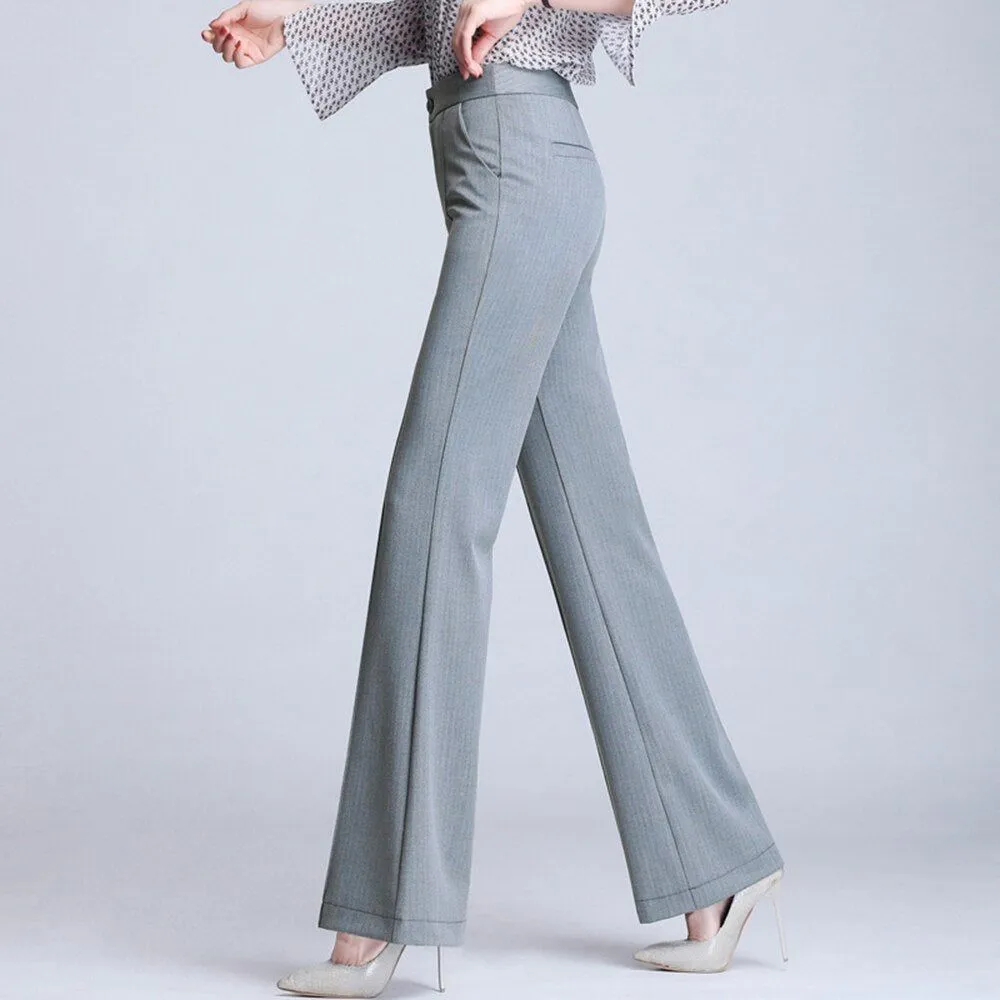 Women's High Waist Flared Trousers Plus Sizes