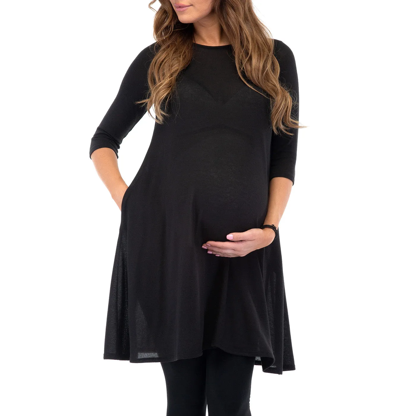 Women's Maternity Hacci Tunic with Pockets