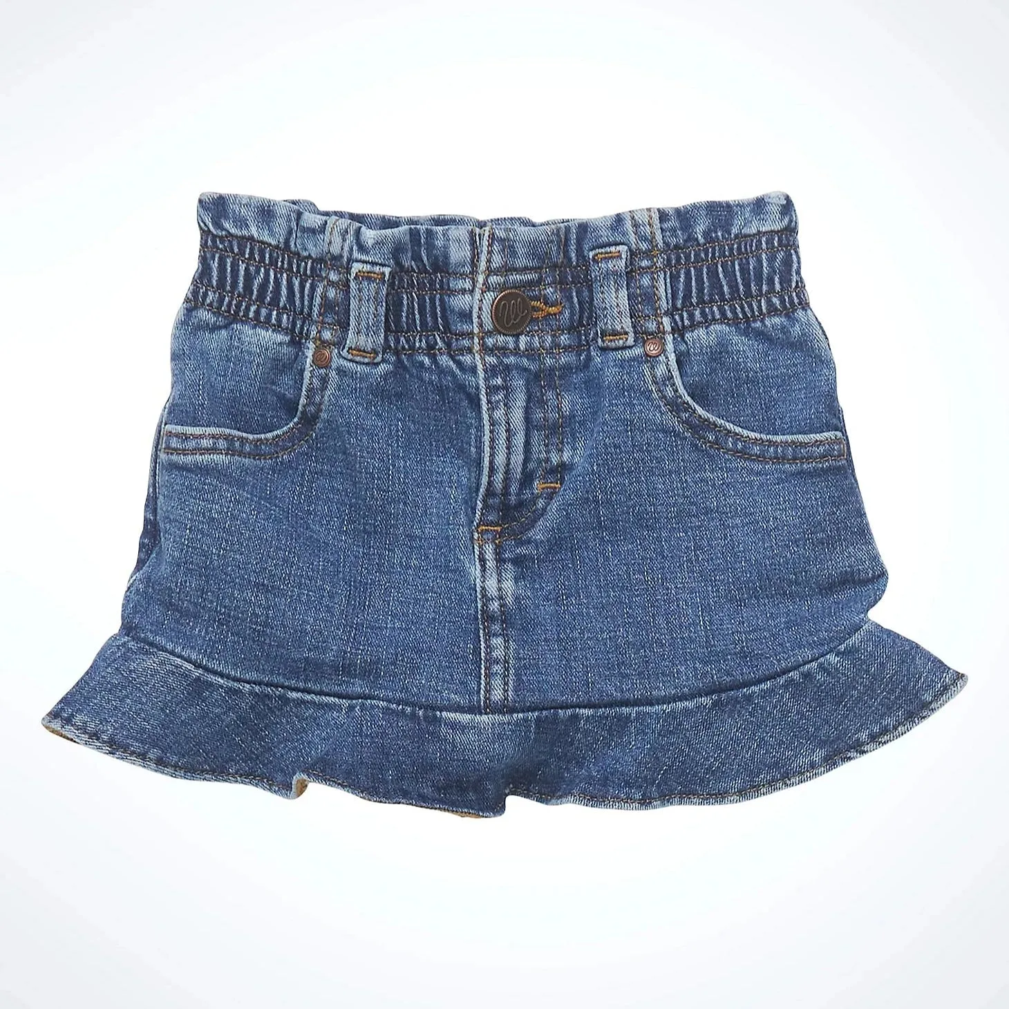 Wrangler Baby & Toddler Girl's Pull On Ruffle Denim Skirt in Jenna