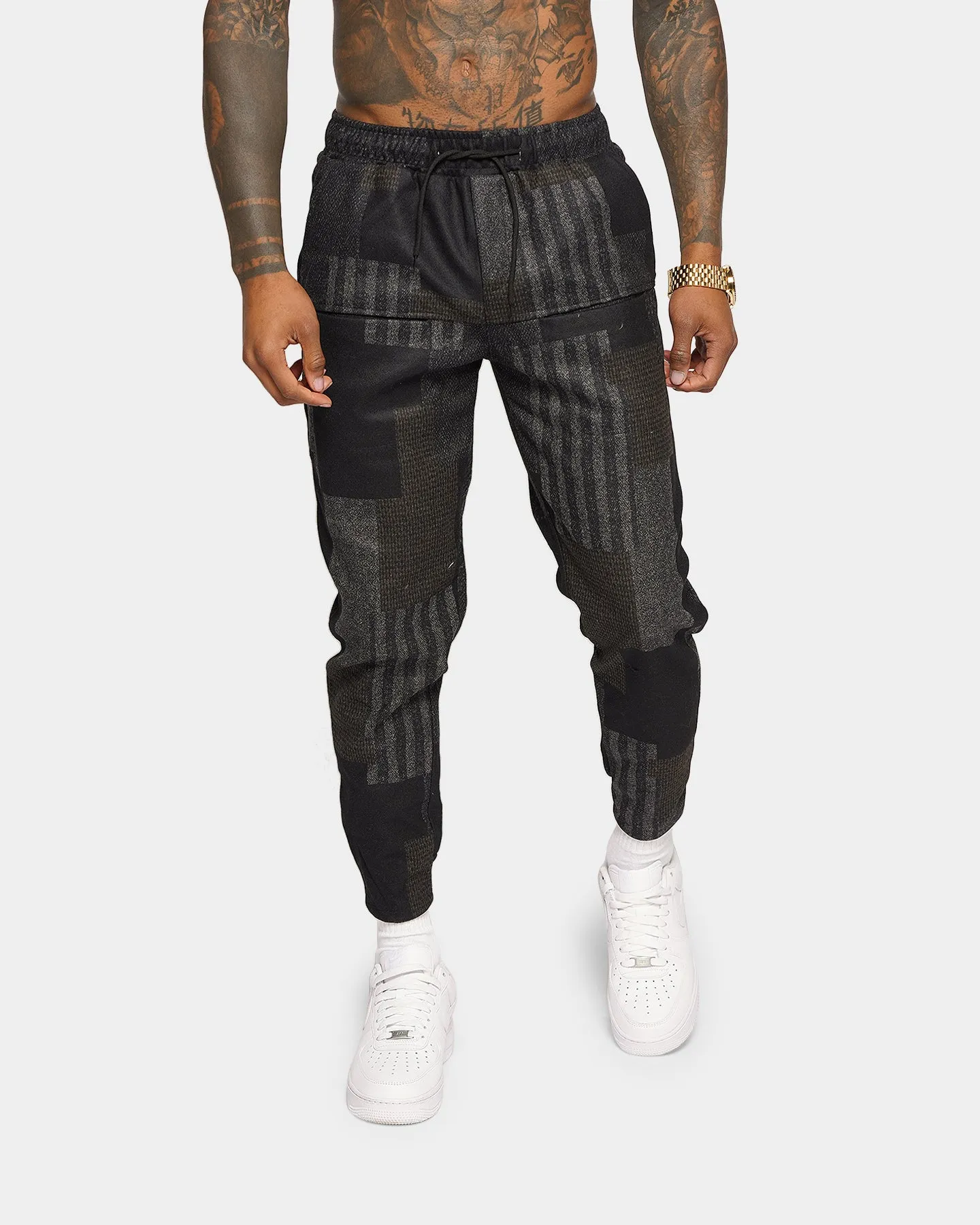 XXIII Lixa Patchwork Joggers Black/Brown