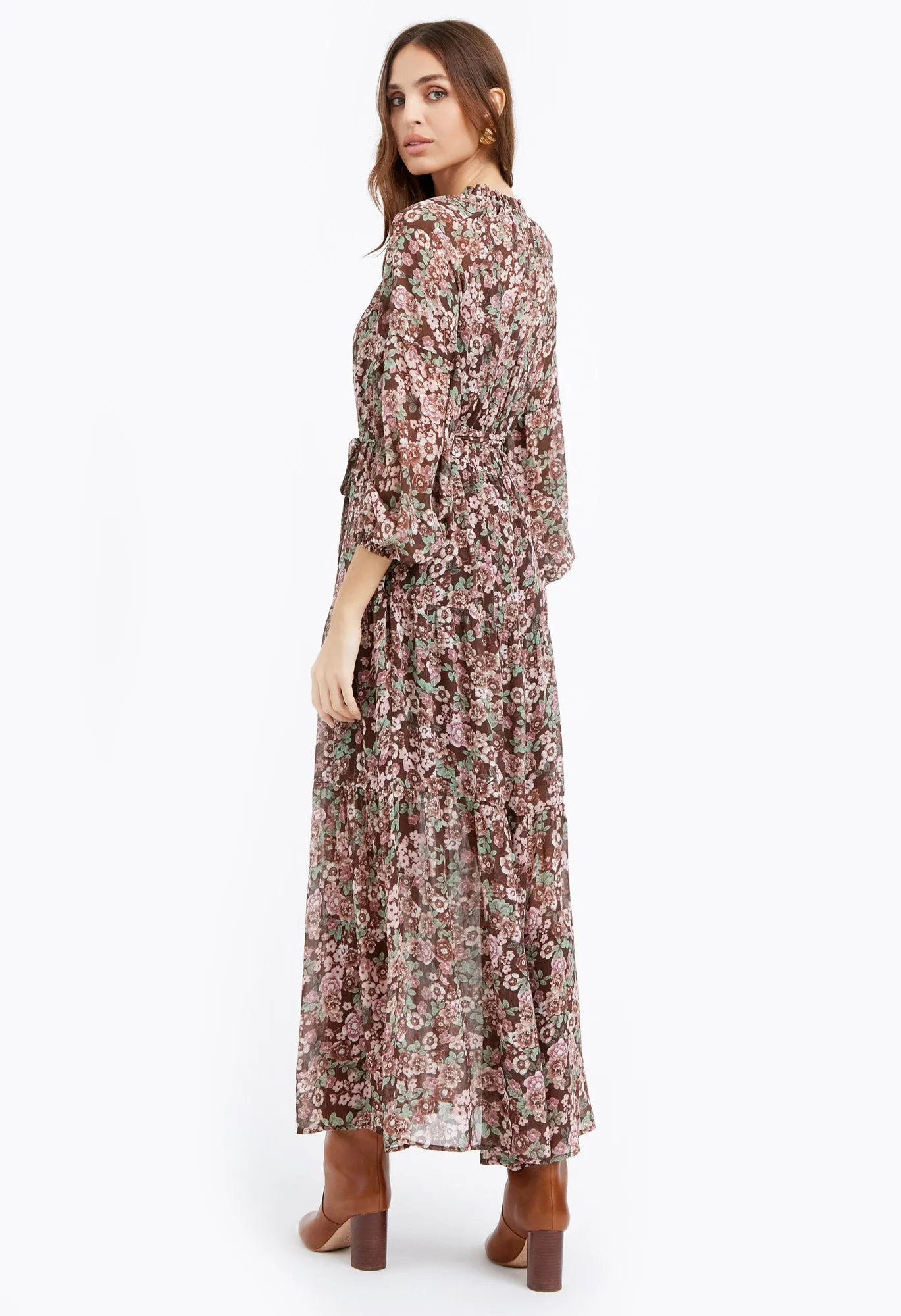 Zoa Chiffon Maxi Dress with Slip