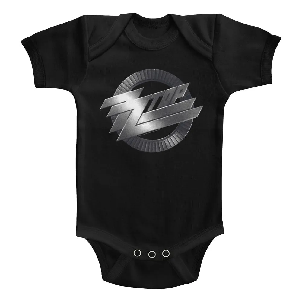 ZZ Top Metal Logo Baby Bodysuit